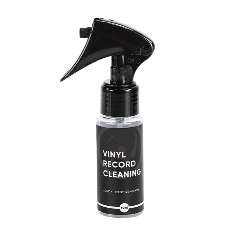 Professionellt vinylskivvårdsset med sammetsborste, stylusborste och 60 ml rengöringslösning för optimalt underhåll