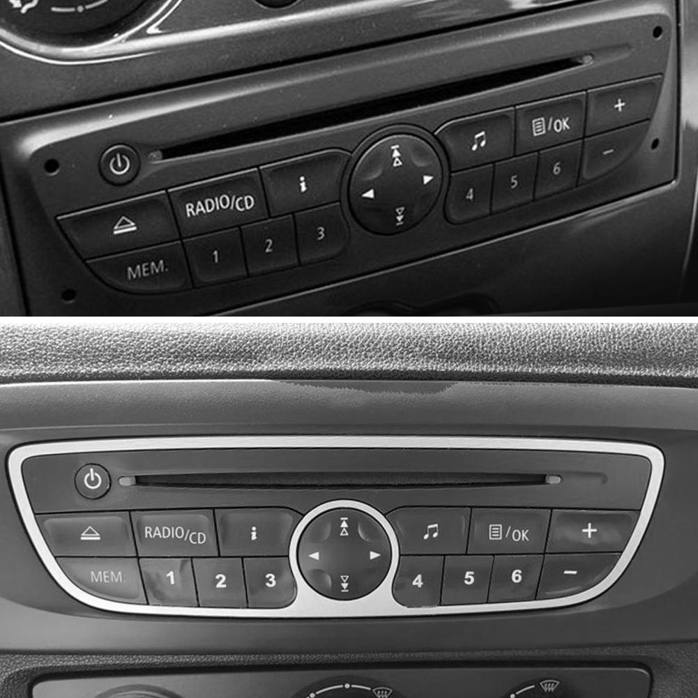 Samolepky pro opravu tlačítek v autě Černé o Samolepky s obtisky pro opravu tlačítek Příslušenství pro Twingo pro Renault Clio a Megane 2009-2011