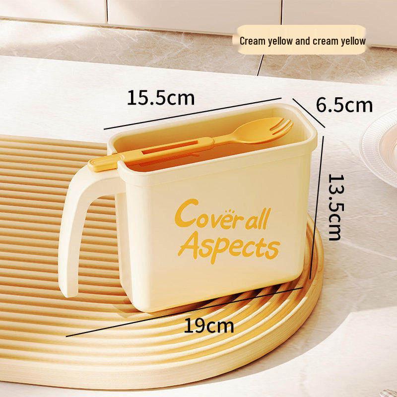 Portable Instant Noodle Bowl - No-Wash, Easy Storage, Multifunction Cooker for Students & Dorms