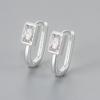 Elegant Geometric Cubic Zirconia Stud Earrings for Women - Trendy, Retro, Light Luxury Accessory