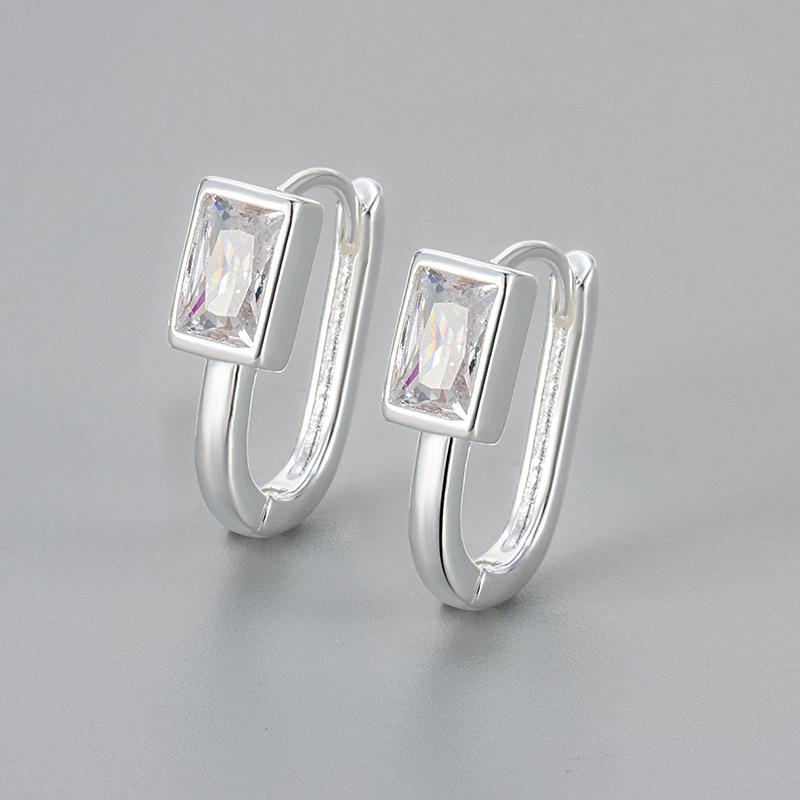 Элегантные геометрические серьги-гвоздики с кубическим цирконием для женщин - Модный, Ретро, Легкий Люкс Аксессуар Copper