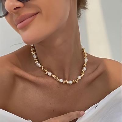 Bohemian Stil Silber Perlen Kette Halsband
