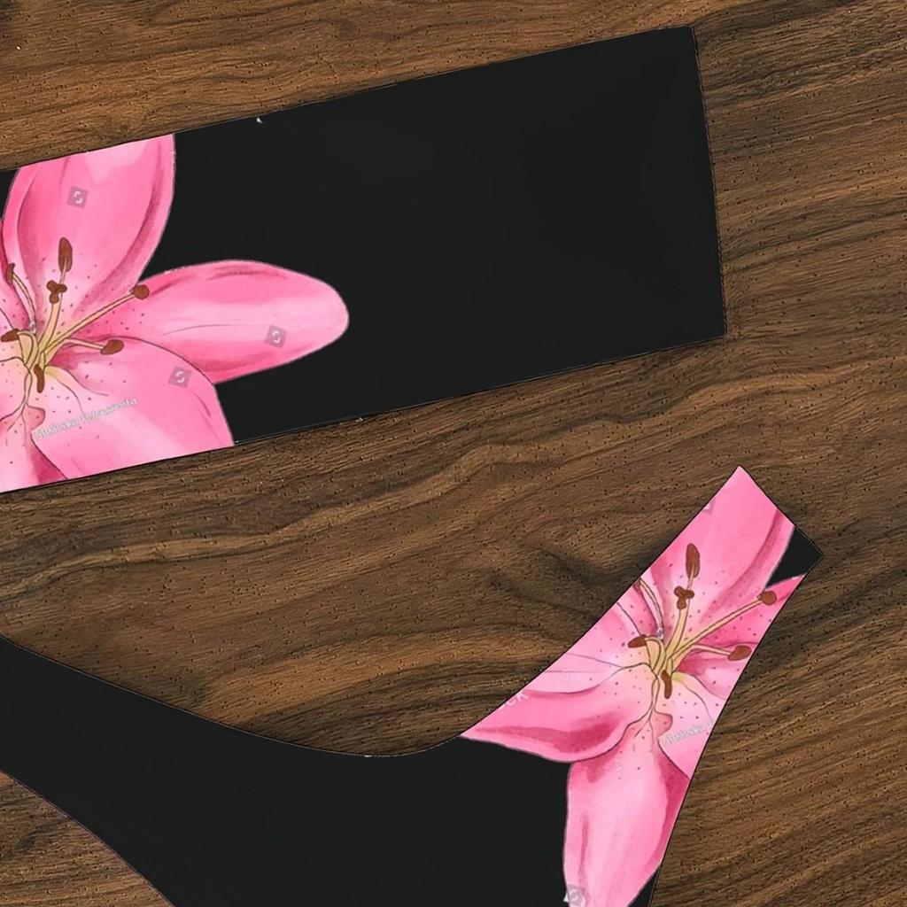 New Arrival: Strapless European & American Printed Triangle Bikini for Women – Sexy & Slimming