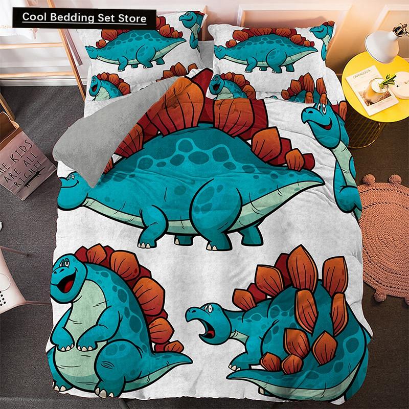 Cartoon Dinosaur Bedding Set Twin Queen King Animal Duvet Quilt Cover Pillowcase Jurassic World 2/3pcs Polyester Comforter Cover