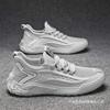 Summer Breathable Thin Shoes Men's Deodorant Sports Running Fly-woven Shoes Mesh Trendy Shoes