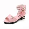 Children's Sandals 2024 Summer New Sweet Princess Fashion Shoes Girls’ Soft Sole Korean Style Roman Shoes Elegant Temperament