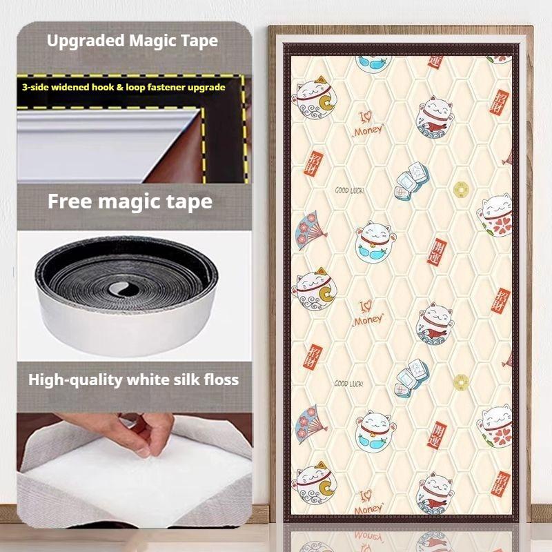 

Зимние домашние дверные шторы звуконепроницаемы и холодостойки, обеспечивая конфиденциальность и теплоизоляцию для семей. 70*200cm бежевый