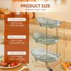 Fruit Bowl for Kitchen Counter 3 Tier Acrylic Fruit Basket with Serving Bowls and Metal Stand