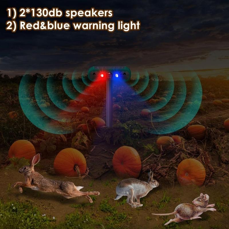 Multifunctional Animal Repeller Plastic Solar Motion Alarm Animal Driver Solar Alarm Solar Animal Repeller ABS Texture