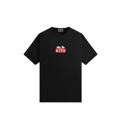 Für Peanuts Hundehütte Klassisches Logo T-Shirt Schwarz Herren Oberteile KHM033385-001