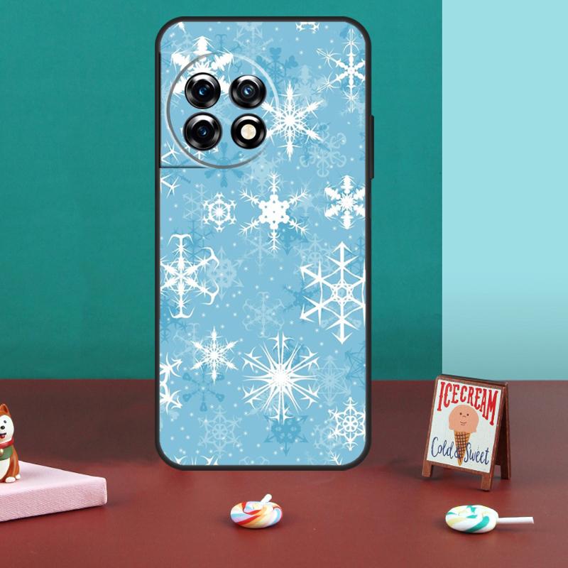 Christmas Snowflakes Case For OnePlus 10T 11 8 9 10 Pro 8T 9RT 10R OnePlus Nord CE 2 3 Lite 2T N10 N20 N30 Cover
