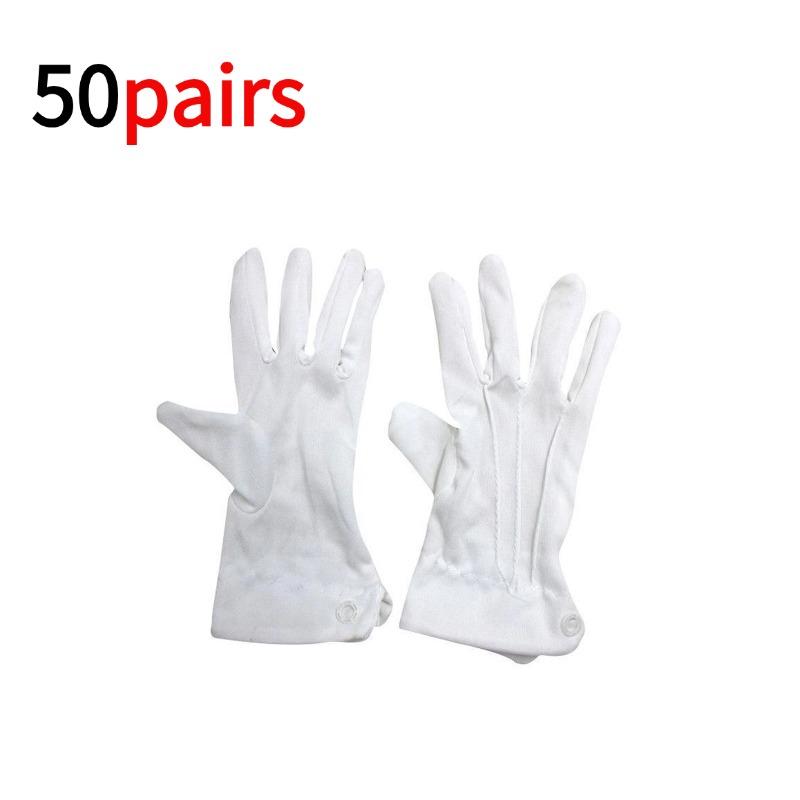 10 Pairs White Soft Cotton Work Gloves White Thin Labor Protection Gloves High Stretch Gloves Household Cleaning Tools