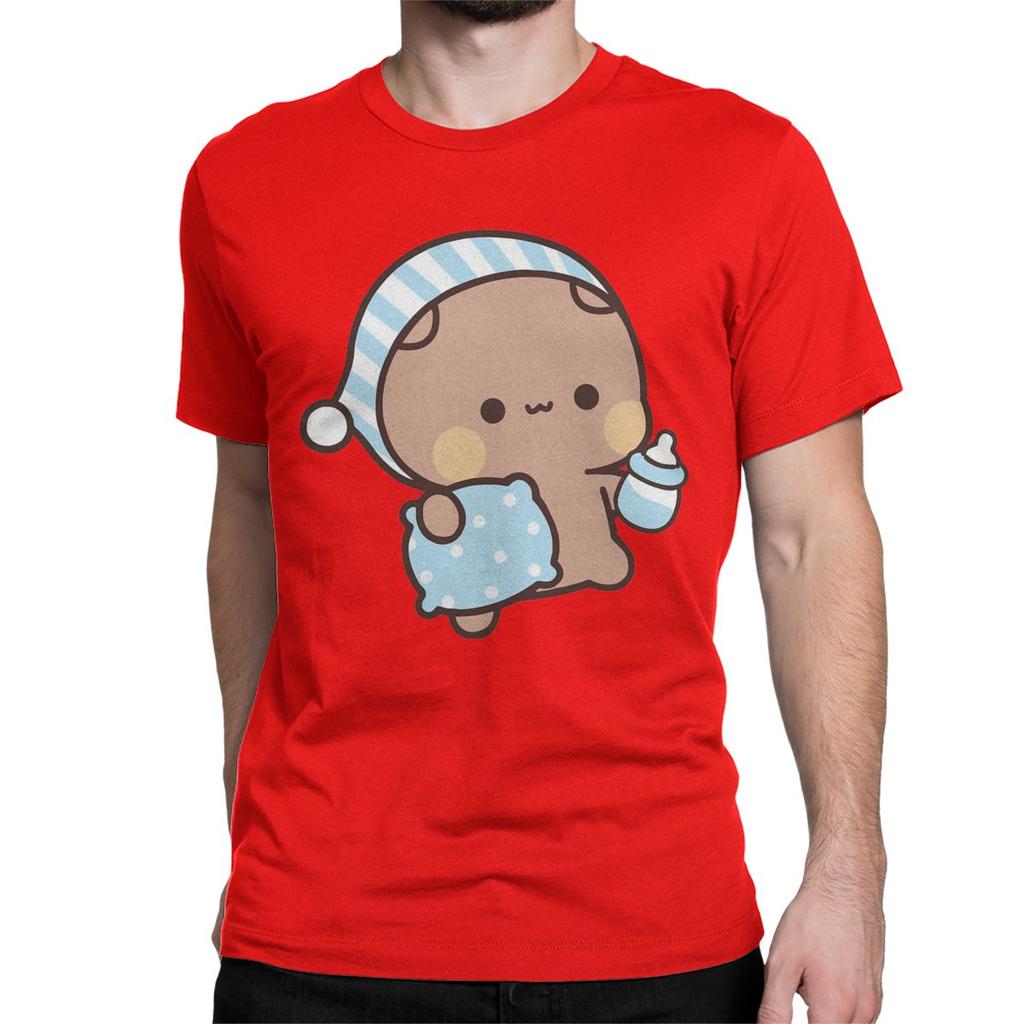 Bubu Dudu Sleep T Shirts Men Women's Cotton Fun T-Shirt Round Collar Panda Bear Tees Short Sleeve Clothes New Arrival