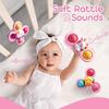 Handspinner Baby Badespielzeug 0 mit Saugnapf Spielzeug 3er Set (Einhorn Pink)