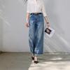 Sancai 2026 Spring Casual High-Waist Straight Leg Cropped Jeans