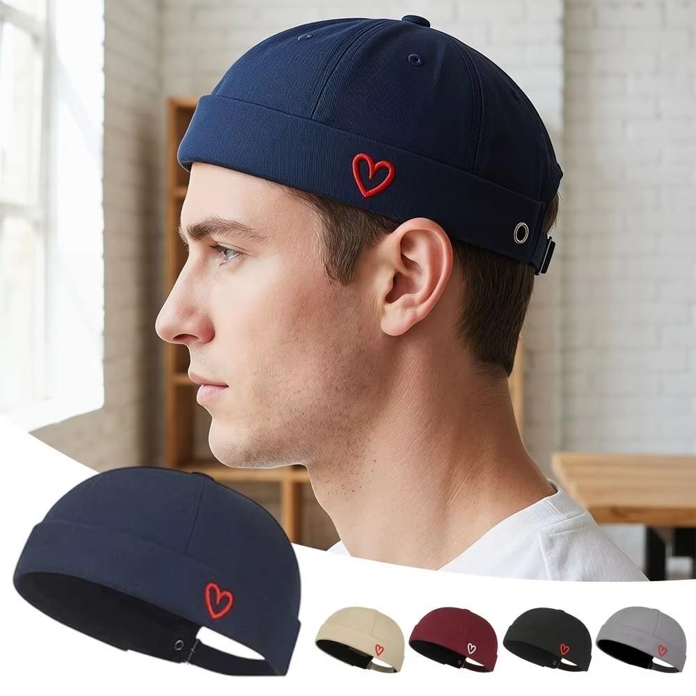 Adjustable Brimless Hat Without Brim Bucket Cap Fashion Men's Landlord Hat Streetwear
