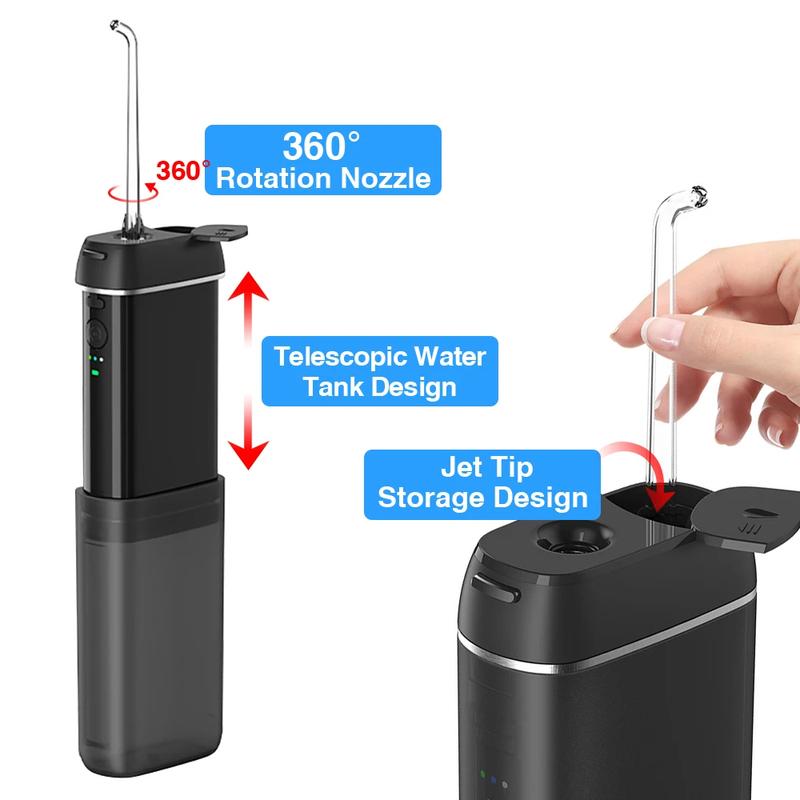 NEW Electric Oral Irrigator Mini Portable Water Flosser 200ML 3Mode Dental Teeth Pick Whitening Cleaner Waterpulse Tooth Cleaner