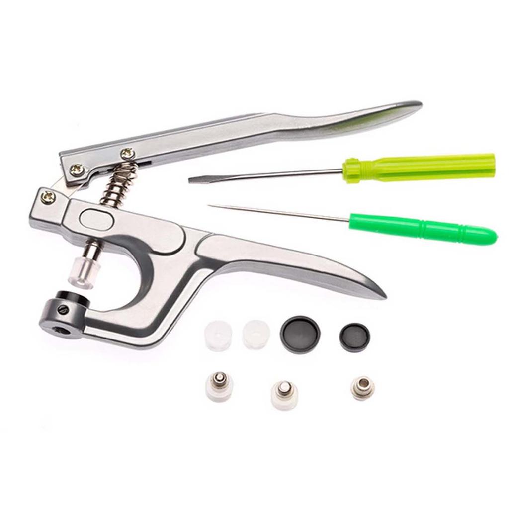 Outil d'installation pratique pour boutons-pression en plastique DIY Outil de poinçonnage à main pour boutons en plastique T3/T8 Pinces à pression manuelle