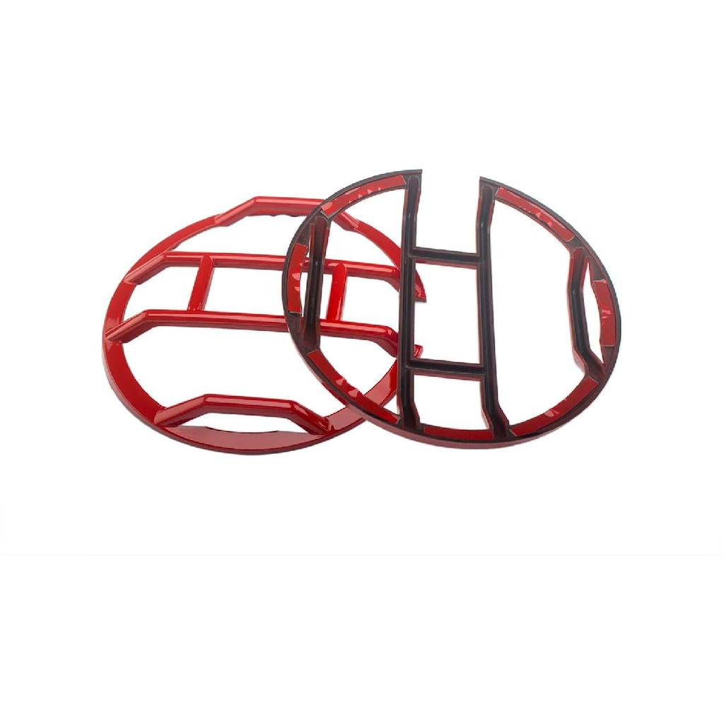 Front Headlight Guards Trim Protector Cover for Ford Bronco 4-Door 2021-2024 Exterior Headlamp Guard Kit Accessories (Golssy Red)