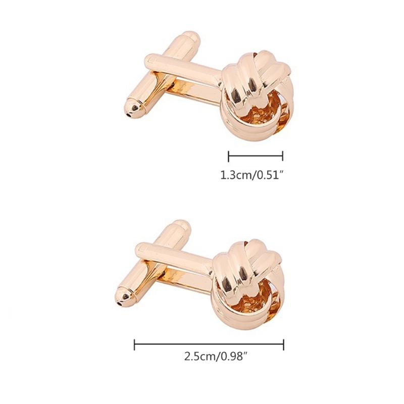 Twist Knot Cufflink Classic Shirt Cuff Buttons Alloy Men Grooms Cufflink Studs Luxury Charm Shirt Fashion Jewelry