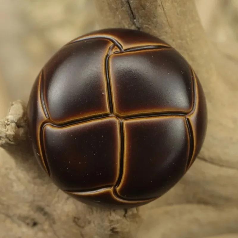 

20 шт./набор Черный Костюм Свитер Кофейного Цвета Узор Черепахи Имитация Кожи Пуговицы для Кардигана Пластиковые Пуговицы Грибочки с Напылением