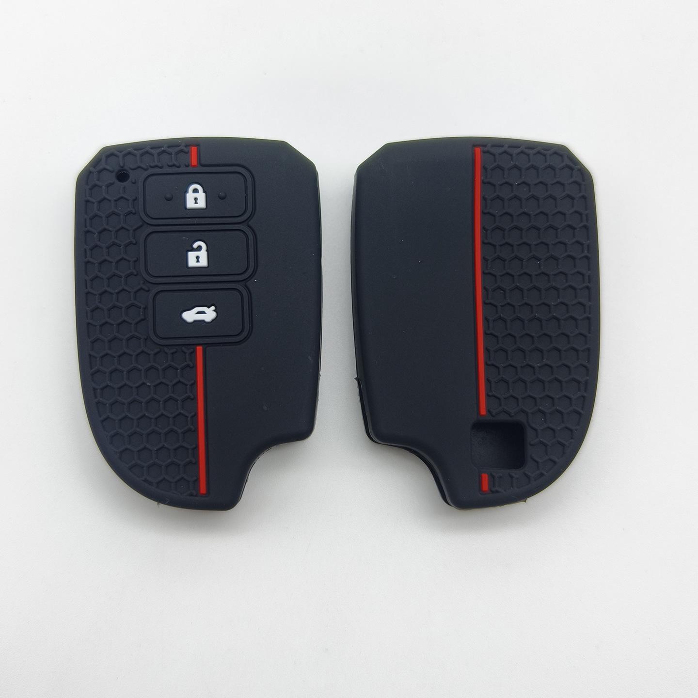 

Toyota Vios, Yaris, X Yaris, Hiace 3-Button Silicone Key Cover чорний