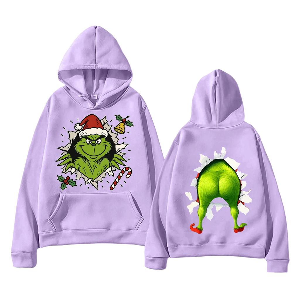 Women's Casual Christmas Letter Print Hoodie with Pockets