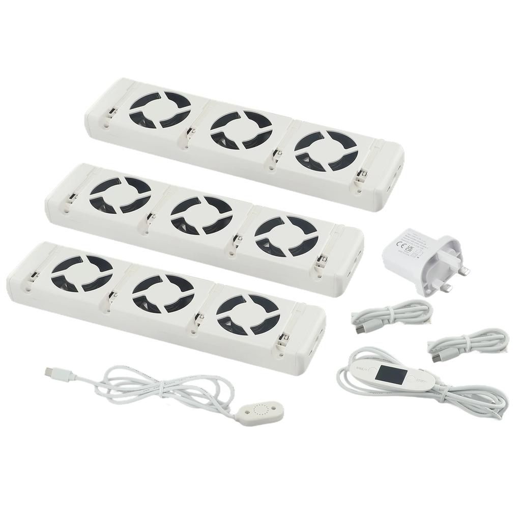 Radiator Ventilator Radiator Fan Flame Retardant 30x7x3cm Home Improvement Plastic Temperature Sensor Hot Sale