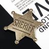 Distintivi da Sceriffo per Adulti Occidentali Costume Stella a Forma di Spilla Metallica Brooch Feste di Carnevale Regali per Halloween Cowboy Onore Giocattolo Scolastico