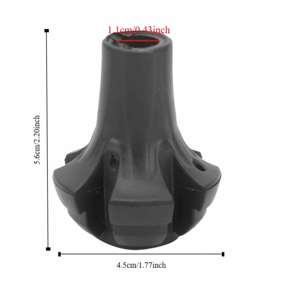 6 Pcs Spherical Hiking Pole Tips Black Hiking Pole Replacement Protectors Walking