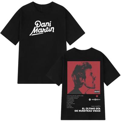 Camisetas Gráficas de Álbum del cantante Dani Martín para Hombre y Mujer, Camiseta de Hip Hop Vintage de Algodón con Manga Corta, Camiseta de Moda Oversize, Regalos para Fans