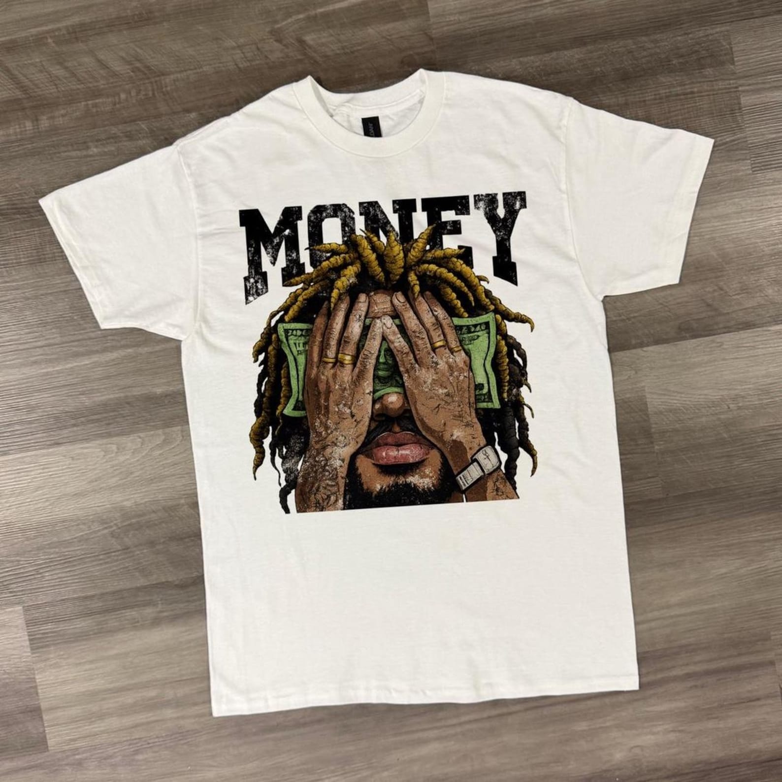 Money Mindset Streetwear Tee, Rap Hustle Graphic T-Shirt, Urban Hip Hop Art Shirt, Entrepreneur Grind Fashion 4XL