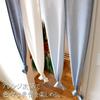 Sonnentag Stoff Seine Noren 85cm breit x 200cm lang Länge Vorhang, lang, blau, 4-Bahnen-Vorhang,