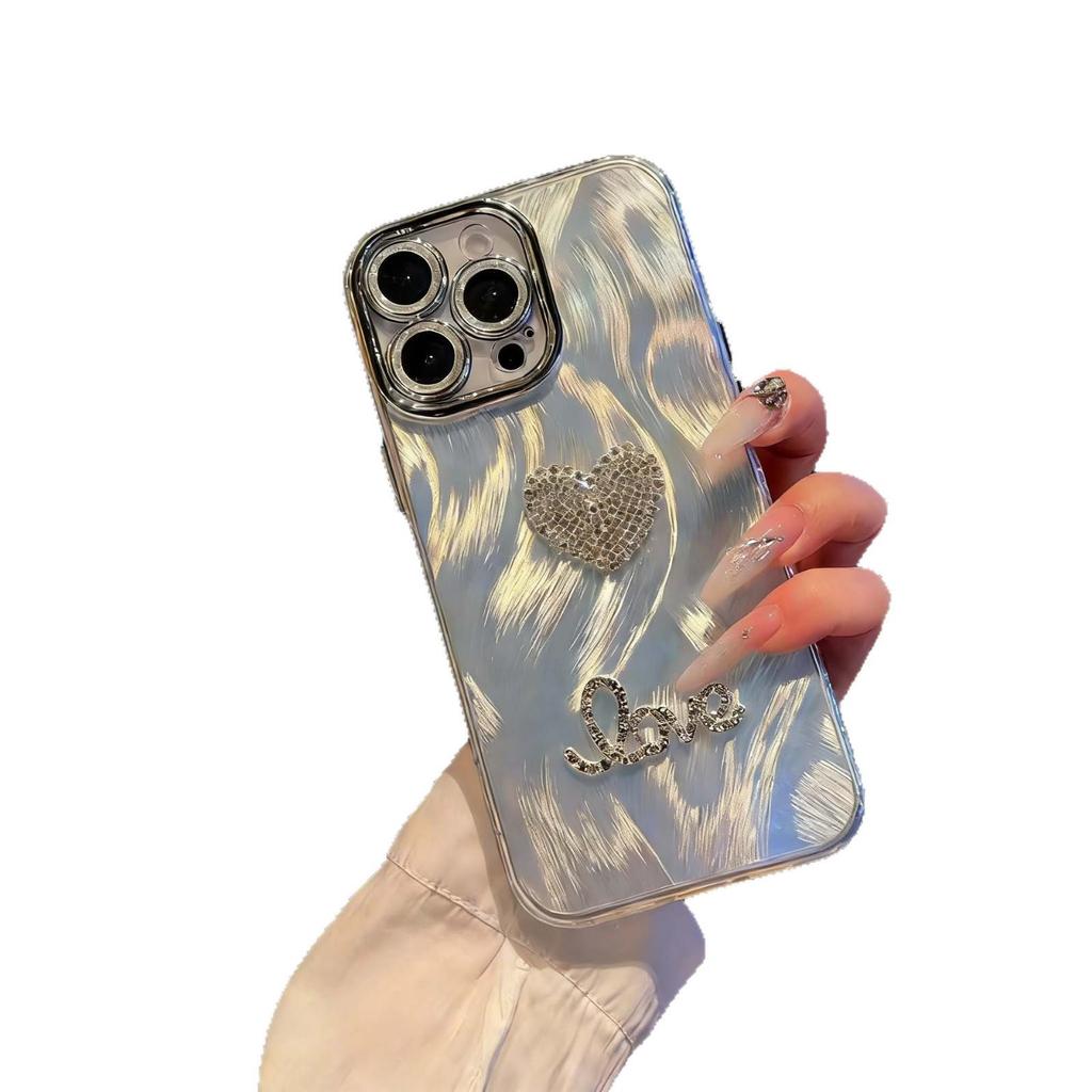 3D Pearl Love Phone Case for iPhone 17 Pro Max/15/14 Pro/13 Pro