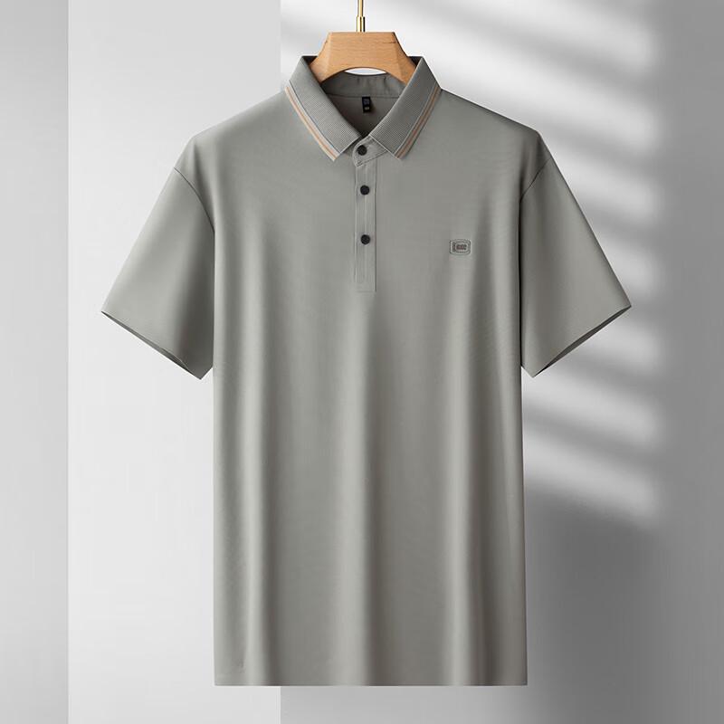 Мужская футболка-поло большого размера из ледяного шелка 4XL