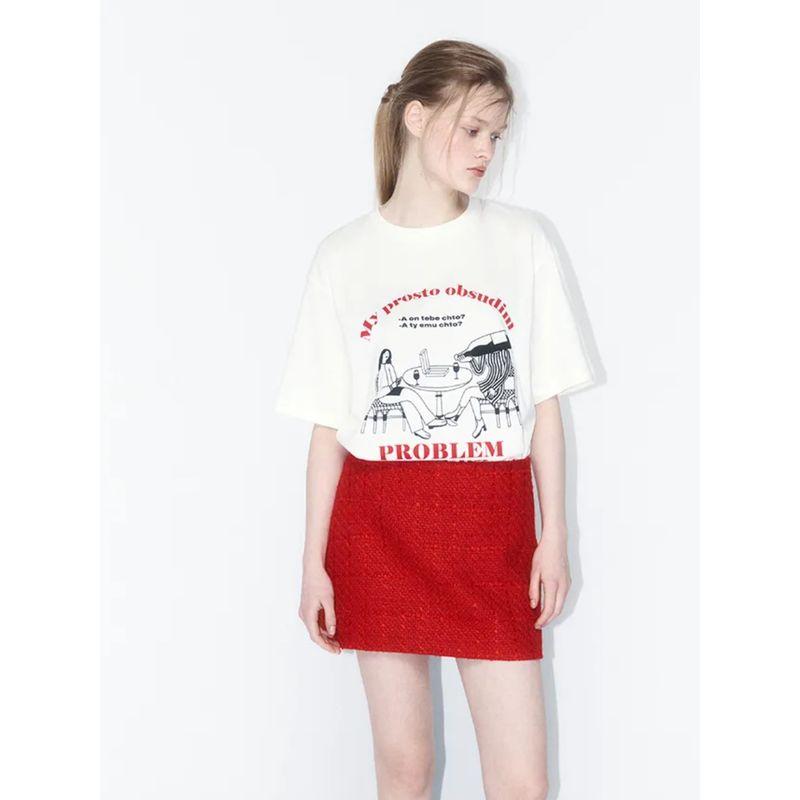 Fashion Wind New Arrival Fashion Loose Casual Print Cotton T-shirt Top Loose Printed T-shirt Top