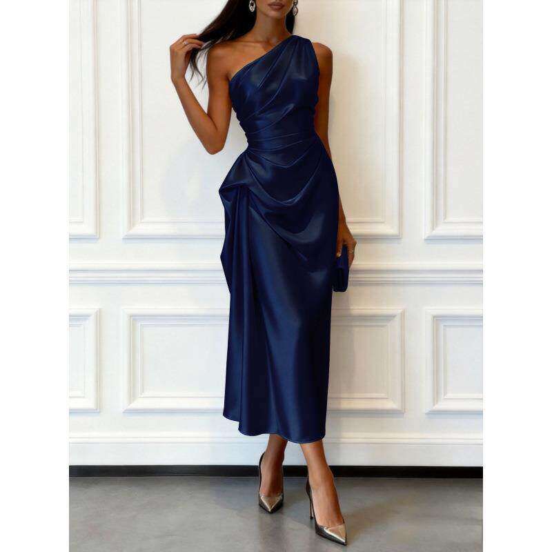 High Elasticity Satin Sleeveless Long Dress