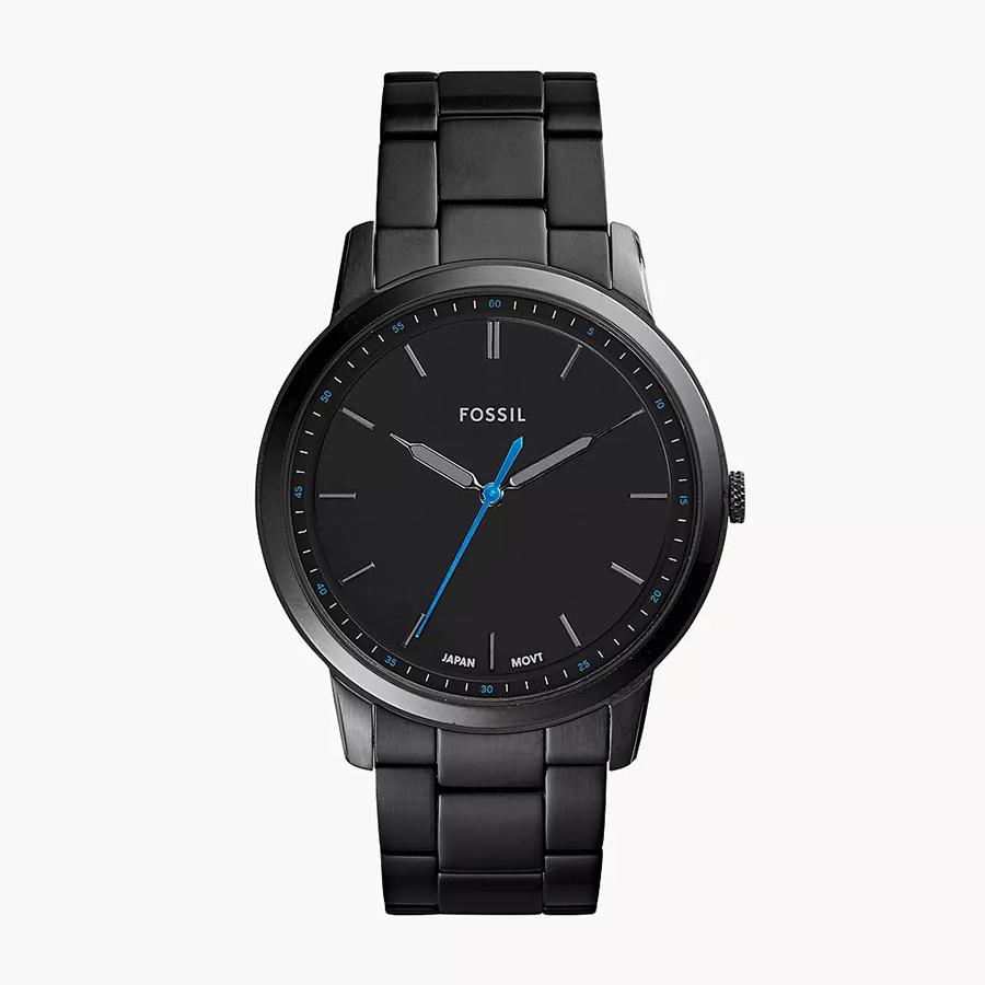 

Fossil Men s Minimalist Quartz Watch - Black Dial, Stainless Steel Strap, Business Casual FS5308