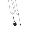 Black Rope Necklace Stylish Women Necklace Casual to Formal Necklace Alloy Jewelry Trendy Necklace Suitable for Girls