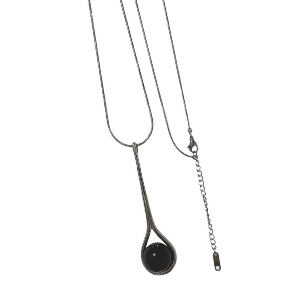 Black Rope Necklace Stylish Women Necklace Casual to Formal Necklace Alloy Jewelry Trendy Necklace Suitable for Girls
