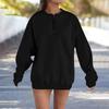 Women's Fashionable, Casual, Comfortable, Round Neck, Zipper, Long Sleeve, Warm Sweatshirt