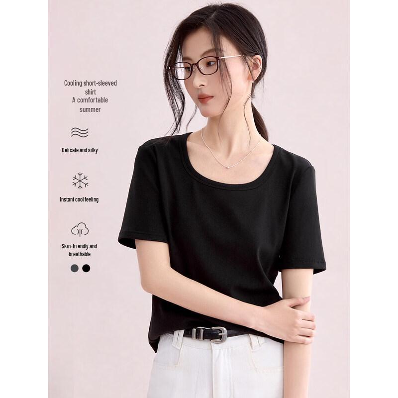 XWI Xinwei Women s Lyocell Cool-Touch Basic T-Shirt S