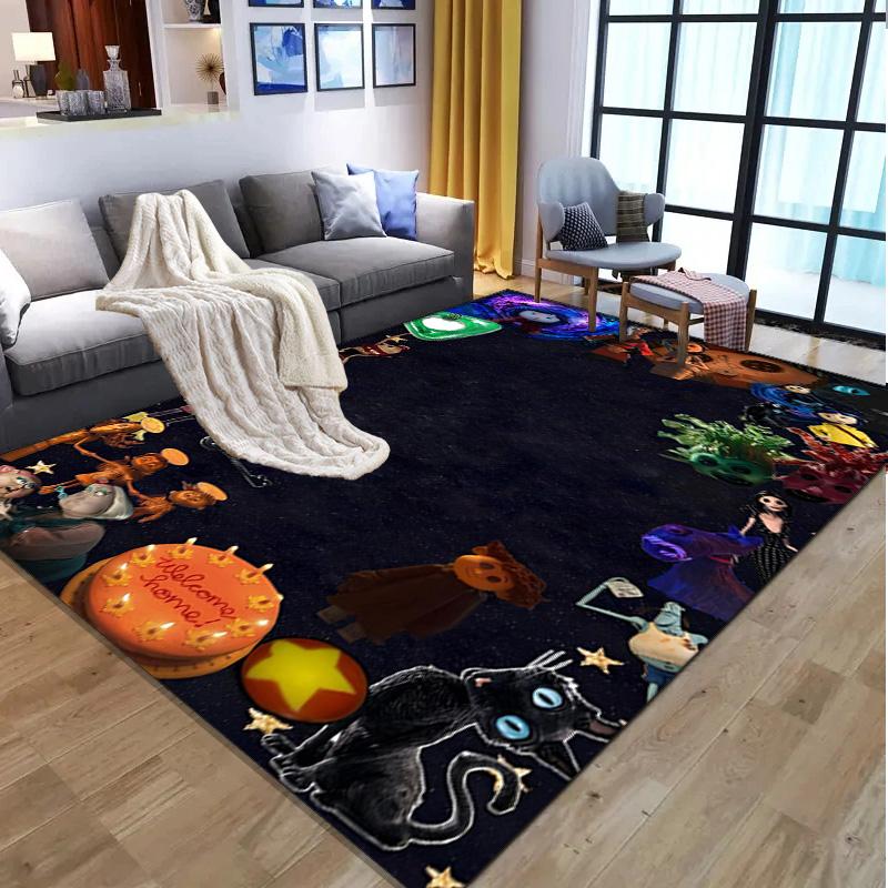Coraline Pattern Rug, Indoor/Outdoor Mat, for Picnic, Gameroom, Bedroom, Office, Living Room, Home Decor Carpet, Birthday Gift