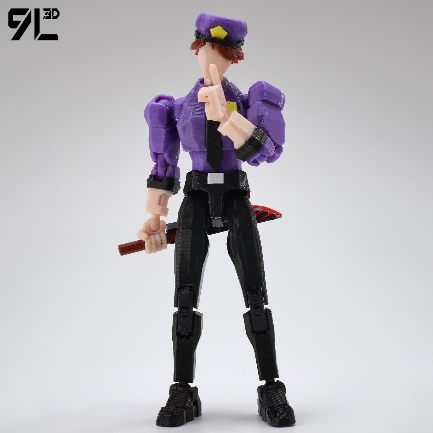 Writing A Notebook 9L3d Printed Guard Titan13 Five Nights Security Breach Fnaf Game Action Figures Bear Midnight Harem Movable Joint Detachable Toy