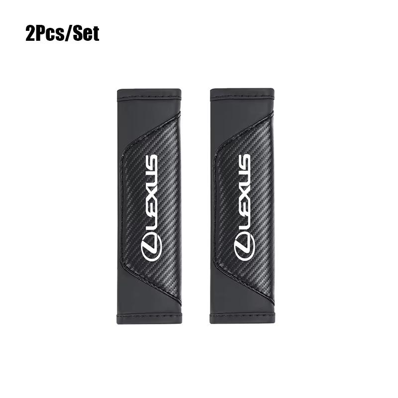 2Pcs Car Seat Belt Covers Shoulder Protection Pad Accessories For Lexus F SPORT ES RX NX LS UX LM LX GX LC RZ IS CT GS RC HS SC