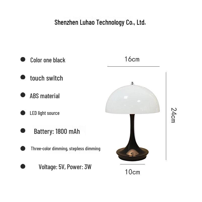 Danish Designer LED Bedside Wedding Table Lamp with Charging Feature
