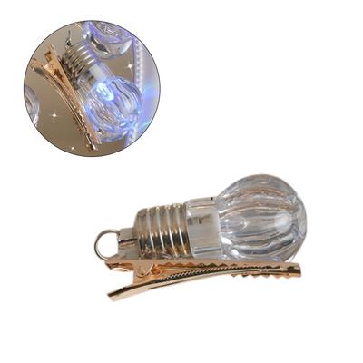 Glowing Hair Clip Light Bulb Hair Clip Led Hair Barrettes Bulb Hairpins Y2K Hair Accessories Bangs Pin Hair Bangs Clip