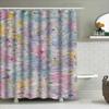 Modern Bathroom Decor Shower Curtain Waterproof Printed Flower Pattern Home Decoration Multicolor 72x78 (183x200cm)