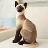 25/30/40cm Stuffed Lifelike Siamese Cats Plush Toy Simulation American Shorthair Cute Cat Doll Pet Toys Home Decor Gift For Girl
