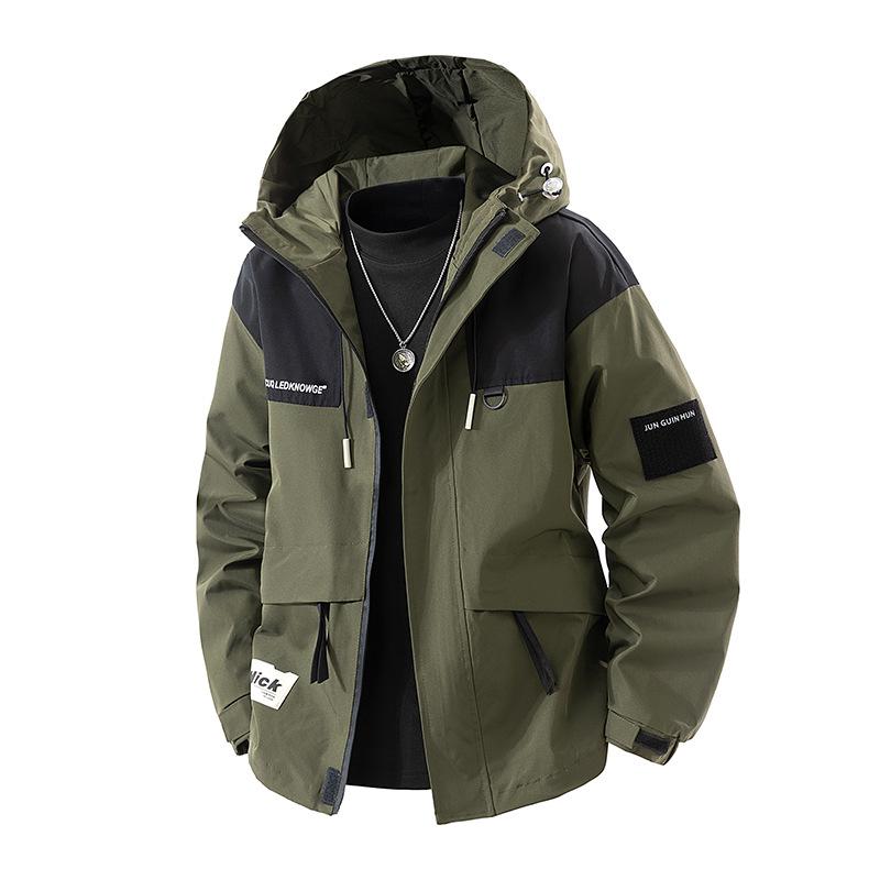 Men's Autumn and Winter Coat with Fleece New Casual Versatile Loose Large Size